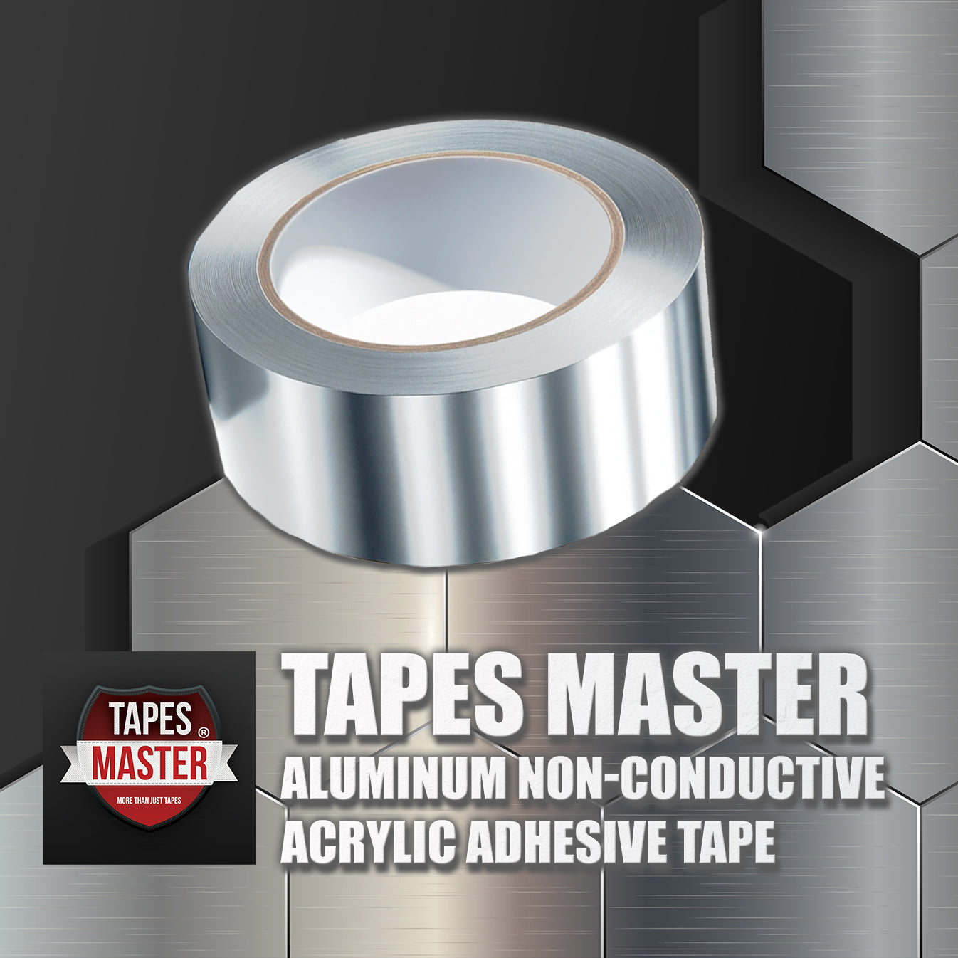 Aluminum Foil Adhesive Tape - 4" x 55yds ( 101.6mm x 50m) Silver Non-Conductive Acrylic Adhesive