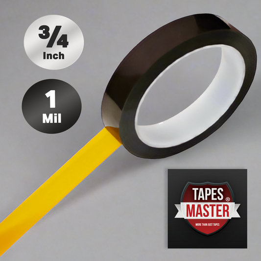 Polyimide Tape from Tapes Master is a high-quality, high-temperature resistant tape that is ideal for a variety of applications. It is made of polyimide film with a silicone adhesive, making it heat resistant, flame retardant, and weatherproof. It is also ideal for electrical insulation and bonding, and it leaves no residue after peeling off.