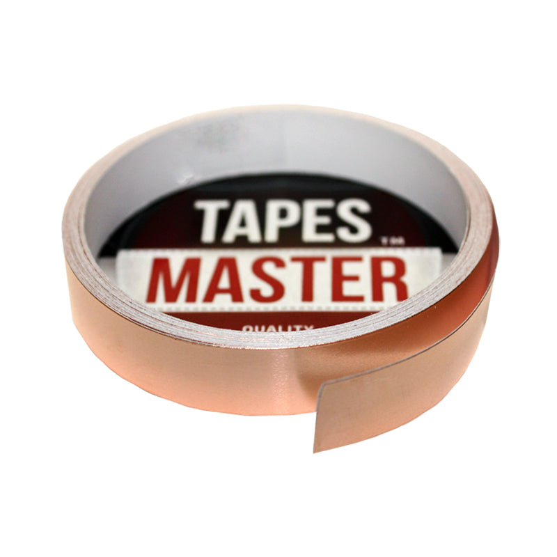 1/2" X 10ft - 1 Mil Copper Foil EMI Shielding Conductive Adhesive Tape, 10 ft Copper Foil Tapes- Tapes Master