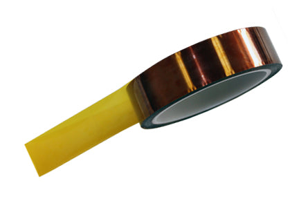 1" x 36 yds, 2 Mil Polyimide Tape - Polyimide High Temperature Heat Resistant Tape with Silicone Adhesive - No Residue