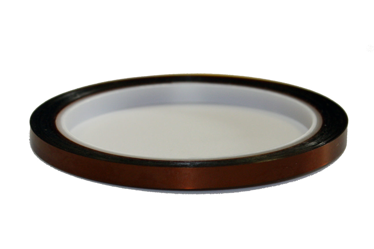 1/4" x 36 yds, 5 Mil Polyimide Tape - Polyimide High Temperature Heat Resistant Tape with Silicone Adhesive - No Residue