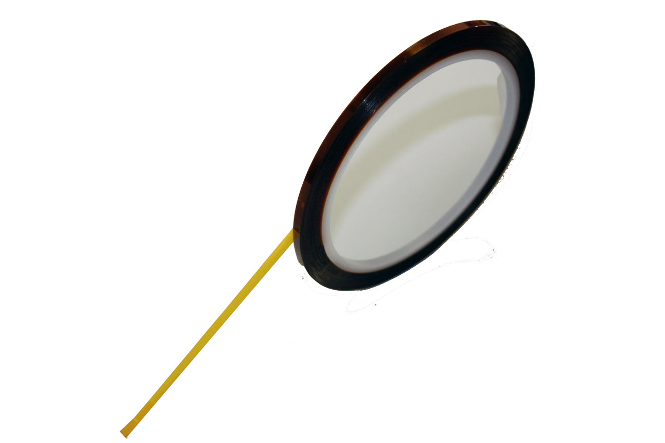 1/8" x 36 yds, 2 Mil Polyimide Tape - Polyimide High Temperature Heat Resistant Tape with Silicone Adhesive - No Residue