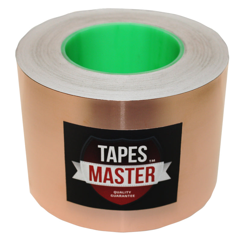 4" x 55 yds - 1 Mil Copper Foil EMI Shielding Conductive Adhesive Tape, Copper Foil Tapes- Tapes Master