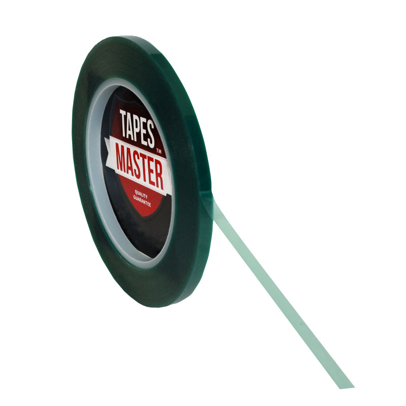 Tapes Master 1/4 inch x 72 yds - 2 Mil Green Polyester Powder Coating High Temperature Masking Tape, Size: 1/4 x 72 yds