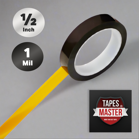 Polyimide Tape from Tapes Master is a high-quality, high-temperature resistant tape that is ideal for a variety of applications. It is made of polyimide film with a silicone adhesive, making it heat resistant, flame retardant, and weatherproof. It is also ideal for electrical insulation and bonding, and it leaves no residue after peeling off.