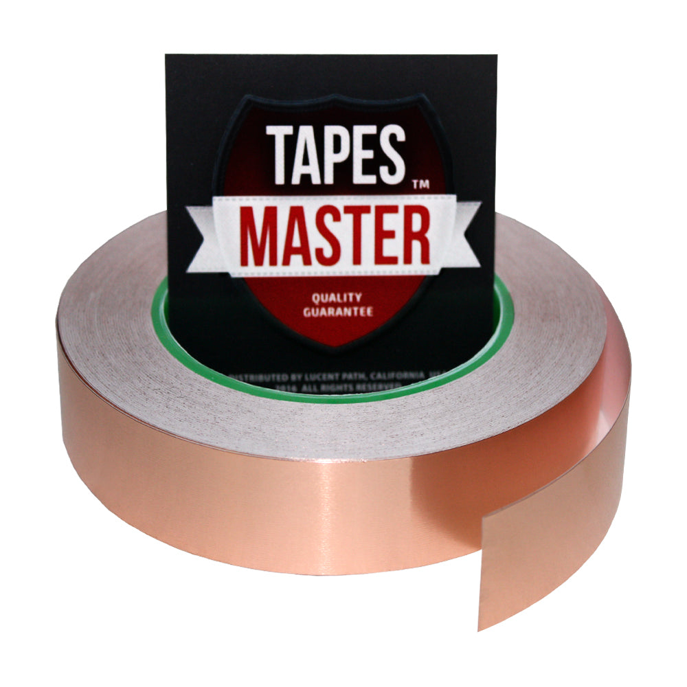 1" X 36 yards - 1 Mil Copper Foil EMI Shielding Conductive Adhesive Tape, 36 Yards Copper Foil Tapes- Tapes Master