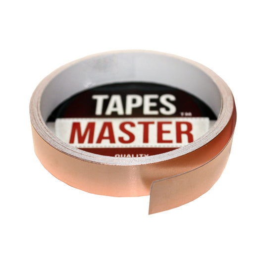 1/2" X 10ft - 1 Mil Copper Foil EMI Shielding Conductive Adhesive Tape, 10 ft Copper Foil Tapes- Tapes Master