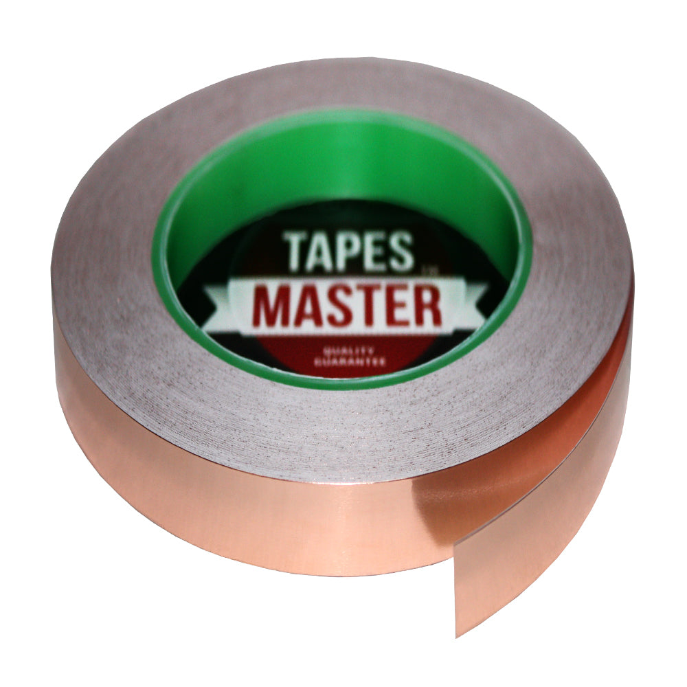 1/2" X 36 yards - 1 Mil Copper Foil EMI Shielding Conductive Adhesive Tape, 36 Yards Copper Foil Tapes- Tapes Master