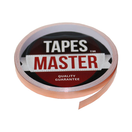 1/4" X 10ft - 1 Mil Copper Foil EMI Shielding Conductive Adhesive Tape, 10 ft Copper Foil Tapes- Tapes Master