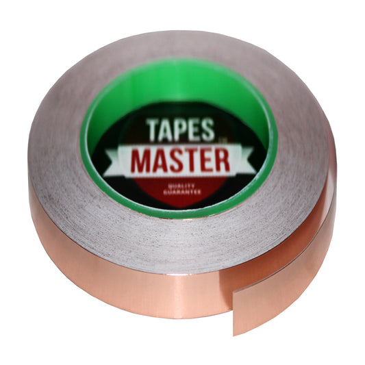 3/8" X 36 yards - 1 Mil Copper Foil EMI Shielding Conductive Adhesive Tape, 36 Yards Copper Foil Tapes- Tapes Master