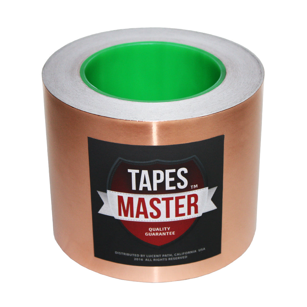 4" X 36 yards - 1 Mil Copper Foil EMI Shielding Conductive Adhesive Tape, 36 Yards Copper Foil Tapes- Tapes Master