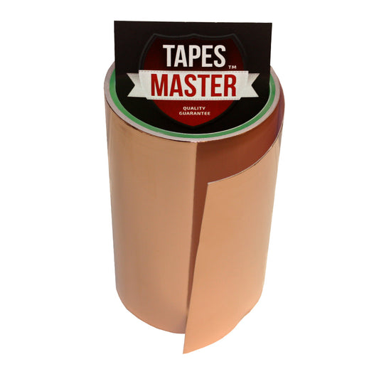 6" X 10ft - 1 Mil Copper Foil EMI Shielding Conductive Adhesive Tape, 10 ft Copper Foil Tapes- Tapes Master