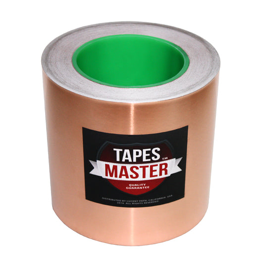 6" X 36 yards - 1 Mil Copper Foil EMI Shielding Conductive Adhesive Tape, 36 Yards Copper Foil Tapes- Tapes Master