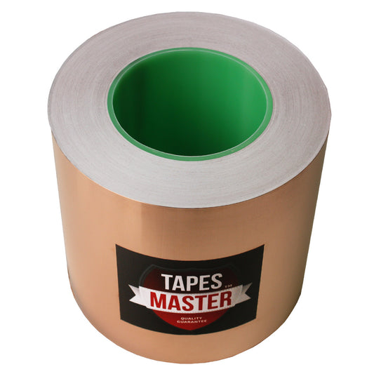 Tapes Master 5 inch x 10ft - 1 Mil Copper Foil EMI Shielding Conductive Adhesive Tape, Size: 5 x 10ft, Red